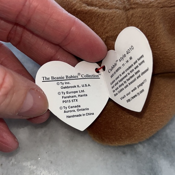 Beanie Baby Cubbie Plush *RARE* with ALL Errors *Tag 11-14-93 Style 4010 - Picture 4 of 8